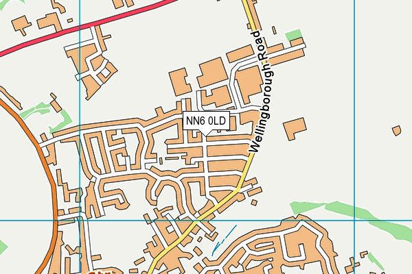 NN6 0LD map - OS VectorMap District (Ordnance Survey)