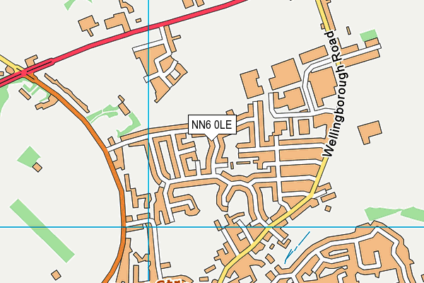 NN6 0LE map - OS VectorMap District (Ordnance Survey)