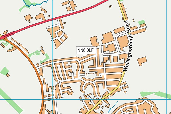 NN6 0LF map - OS VectorMap District (Ordnance Survey)