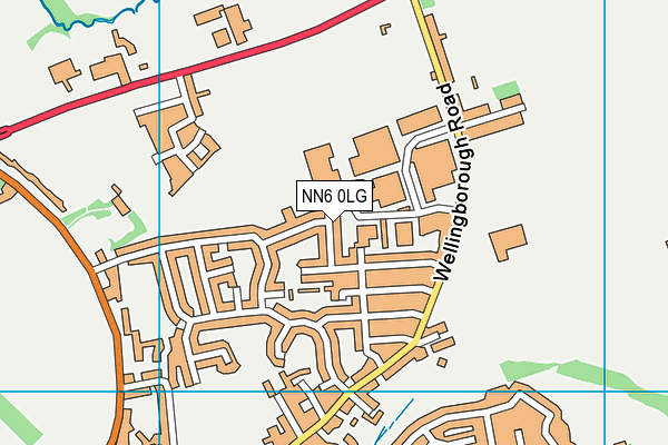 NN6 0LG map - OS VectorMap District (Ordnance Survey)