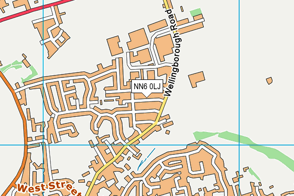 NN6 0LJ map - OS VectorMap District (Ordnance Survey)