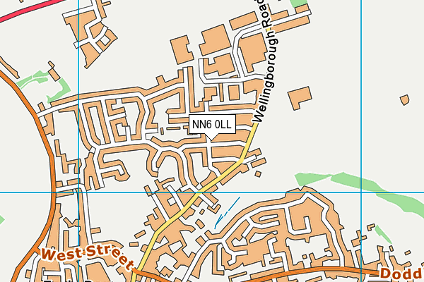 NN6 0LL map - OS VectorMap District (Ordnance Survey)