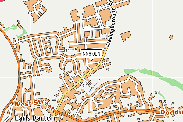 NN6 0LN map - OS VectorMap District (Ordnance Survey)