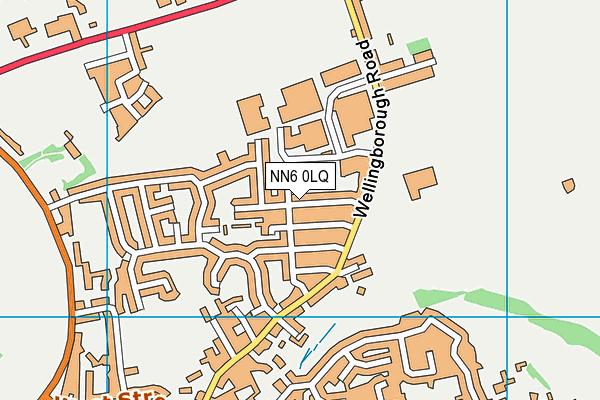 NN6 0LQ map - OS VectorMap District (Ordnance Survey)