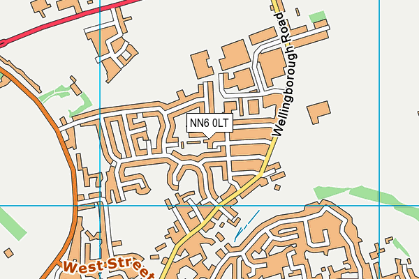 NN6 0LT map - OS VectorMap District (Ordnance Survey)