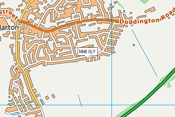 NN6 0LY map - OS VectorMap District (Ordnance Survey)