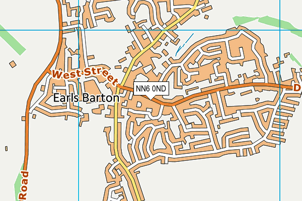 Earls Barton Primary School map (NN6 0ND) - OS VectorMap District (Ordnance Survey)