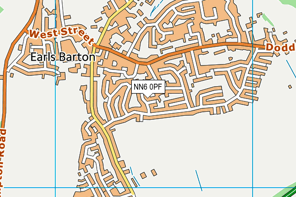 NN6 0PF map - OS VectorMap District (Ordnance Survey)