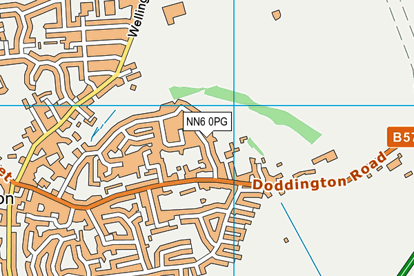 NN6 0PG map - OS VectorMap District (Ordnance Survey)