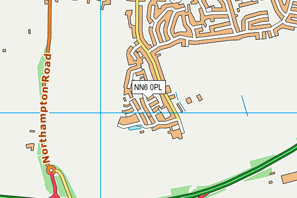 NN6 0PL map - OS VectorMap District (Ordnance Survey)