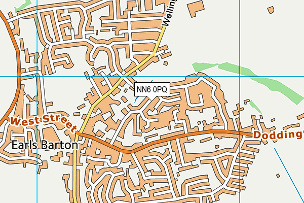 NN6 0PQ map - OS VectorMap District (Ordnance Survey)