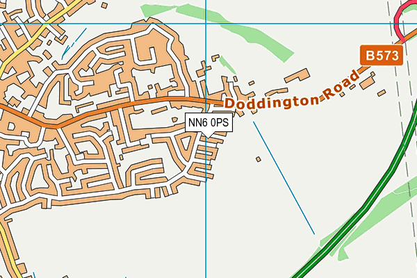 NN6 0PS map - OS VectorMap District (Ordnance Survey)