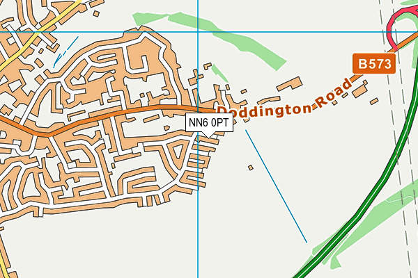 NN6 0PT map - OS VectorMap District (Ordnance Survey)
