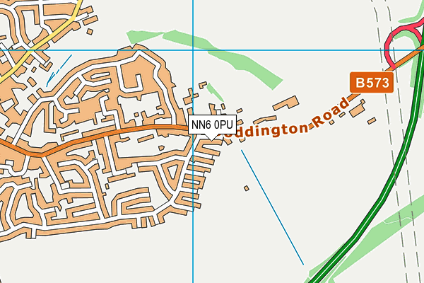 NN6 0PU map - OS VectorMap District (Ordnance Survey)