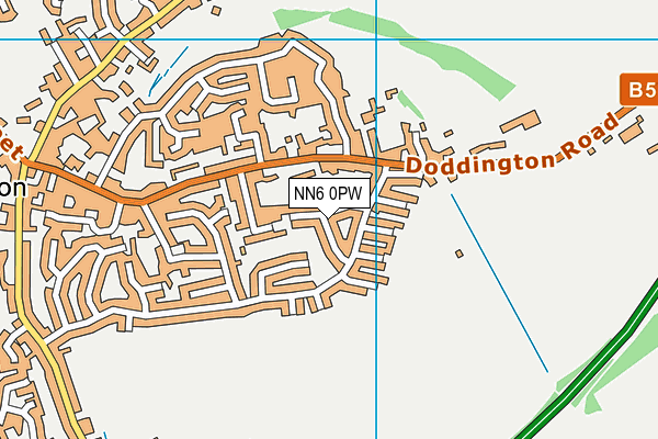 NN6 0PW map - OS VectorMap District (Ordnance Survey)