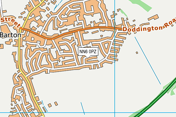 NN6 0PZ map - OS VectorMap District (Ordnance Survey)