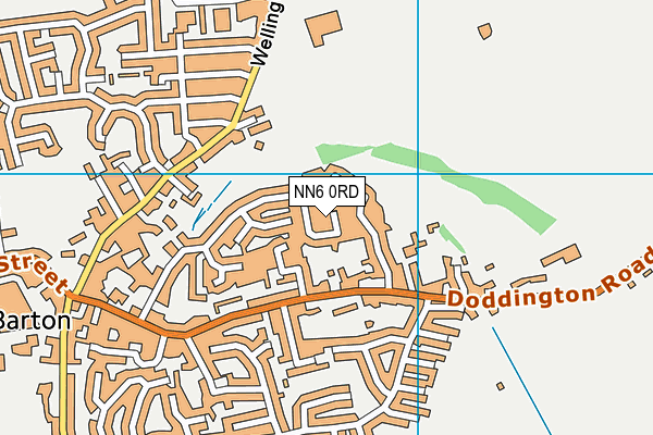 NN6 0RD map - OS VectorMap District (Ordnance Survey)
