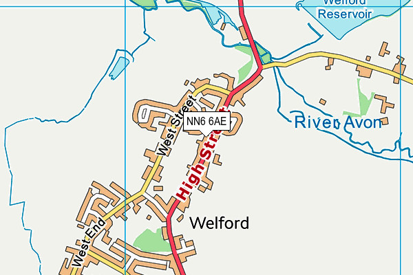 NN6 6AE map - OS VectorMap District (Ordnance Survey)