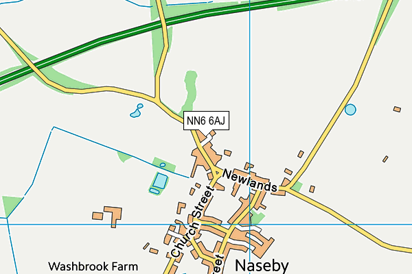 NN6 6AJ map - OS VectorMap District (Ordnance Survey)