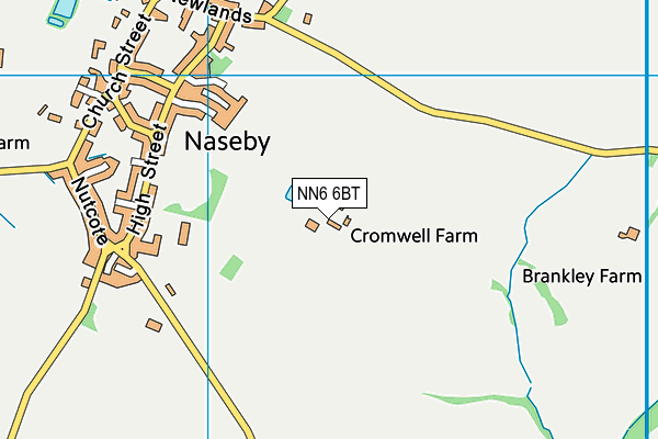 Naseby Village Hall map (NN6 6BT) - OS VectorMap District (Ordnance Survey)