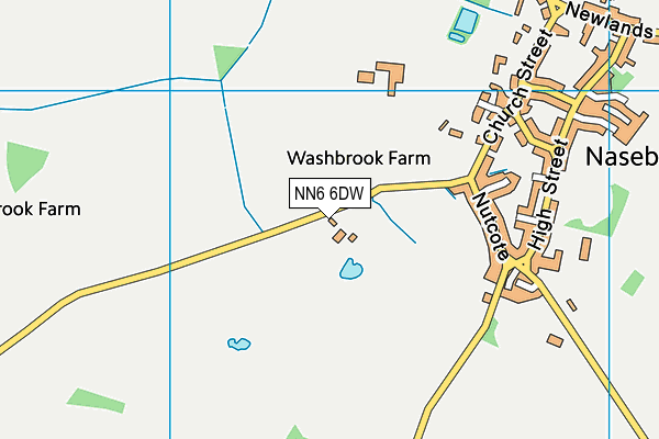 NN6 6DW map - OS VectorMap District (Ordnance Survey)