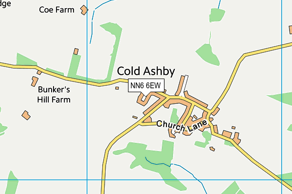Cold Ashby Playing Field map (NN6 6EW) - OS VectorMap District (Ordnance Survey)