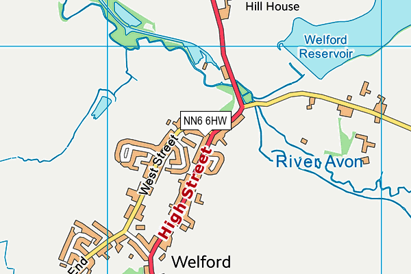 NN6 6HW map - OS VectorMap District (Ordnance Survey)