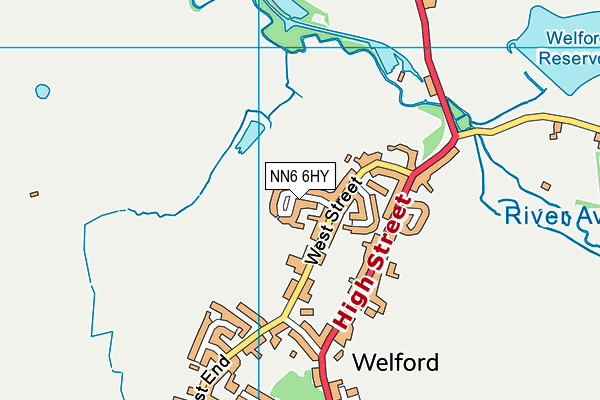 NN6 6HY map - OS VectorMap District (Ordnance Survey)