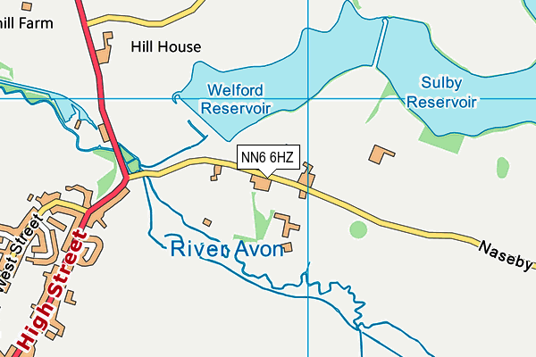 NN6 6HZ map - OS VectorMap District (Ordnance Survey)