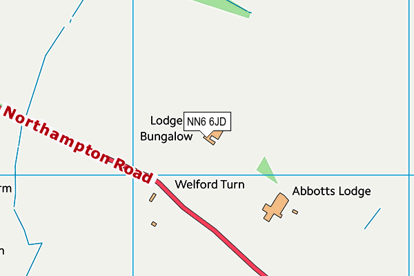 NN6 6JD map - OS VectorMap District (Ordnance Survey)