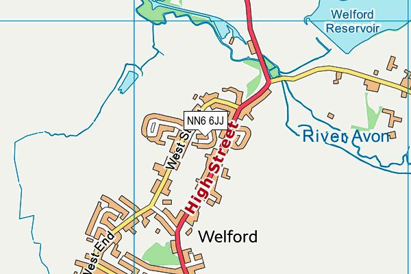 NN6 6JJ map - OS VectorMap District (Ordnance Survey)