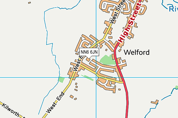 NN6 6JN map - OS VectorMap District (Ordnance Survey)