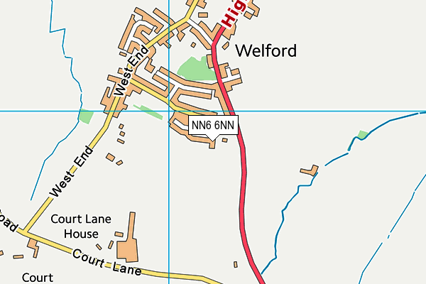 Welford Sports Field map (NN6 6NN) - OS VectorMap District (Ordnance Survey)