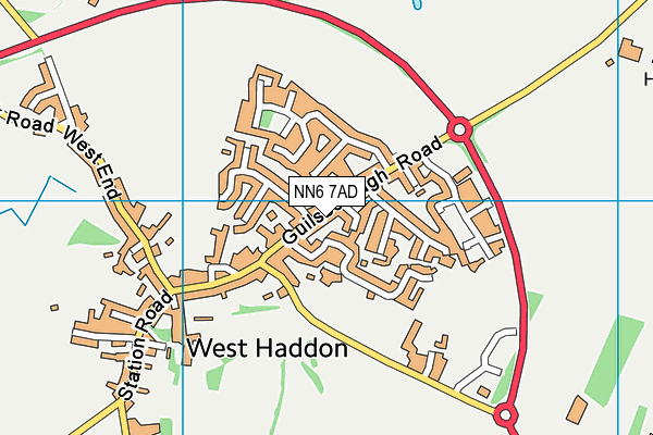 NN6 7AD map - OS VectorMap District (Ordnance Survey)
