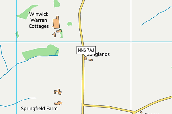 NN6 7AJ map - OS VectorMap District (Ordnance Survey)