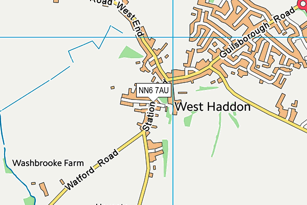 NN6 7AU map - OS VectorMap District (Ordnance Survey)