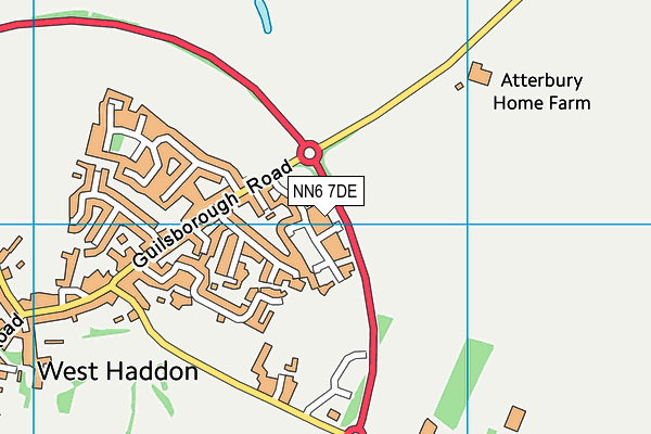 NN6 7DE map - OS VectorMap District (Ordnance Survey)