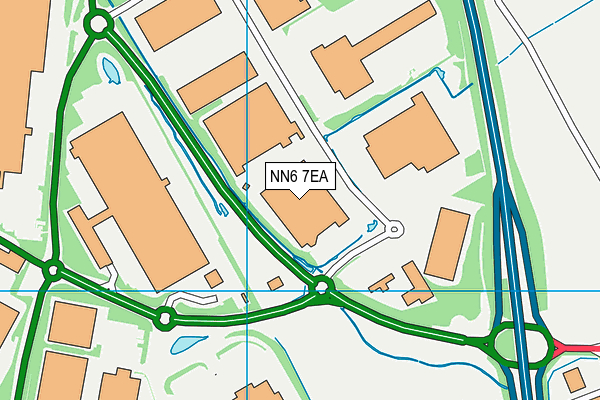 NN6 7EA map - OS VectorMap District (Ordnance Survey)