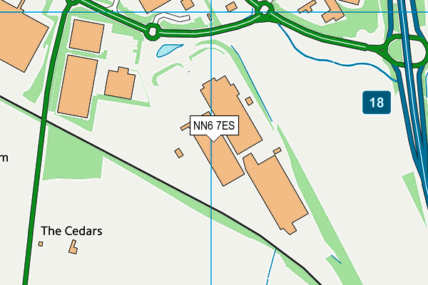 NN6 7ES map - OS VectorMap District (Ordnance Survey)