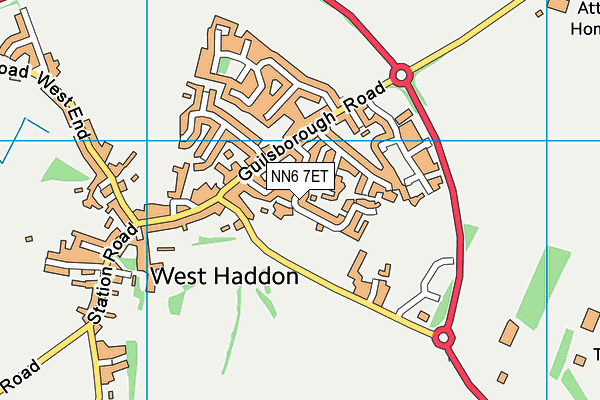 NN6 7ET map - OS VectorMap District (Ordnance Survey)