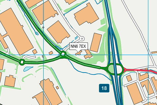 NN6 7EX map - OS VectorMap District (Ordnance Survey)