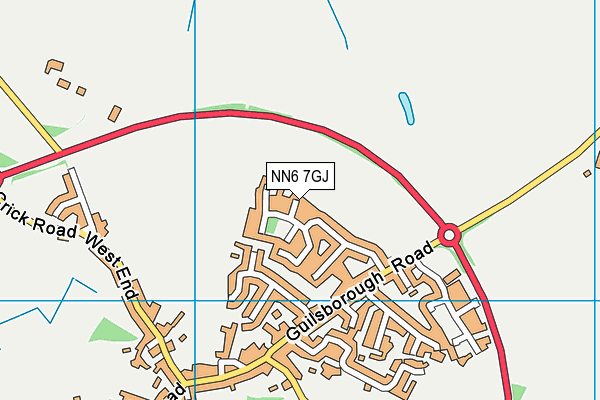 NN6 7GJ map - OS VectorMap District (Ordnance Survey)