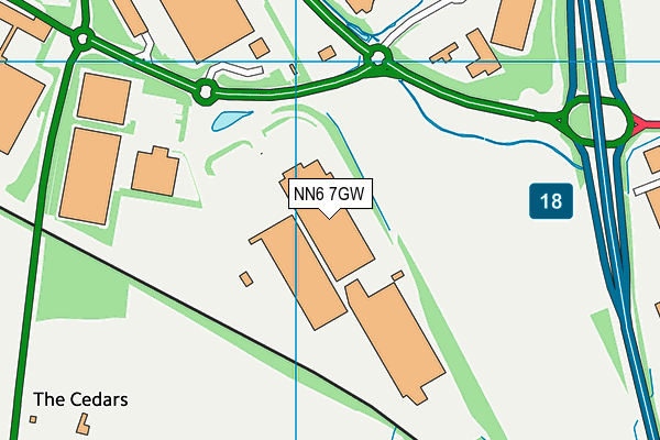NN6 7GW map - OS VectorMap District (Ordnance Survey)