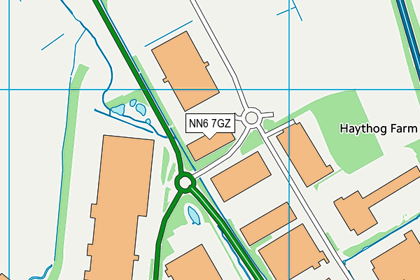 NN6 7GZ map - OS VectorMap District (Ordnance Survey)