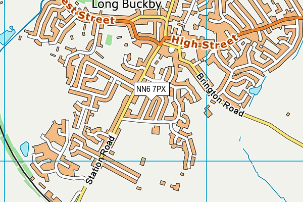 Long Buckby Junior School map (NN6 7PX) - OS VectorMap District (Ordnance Survey)