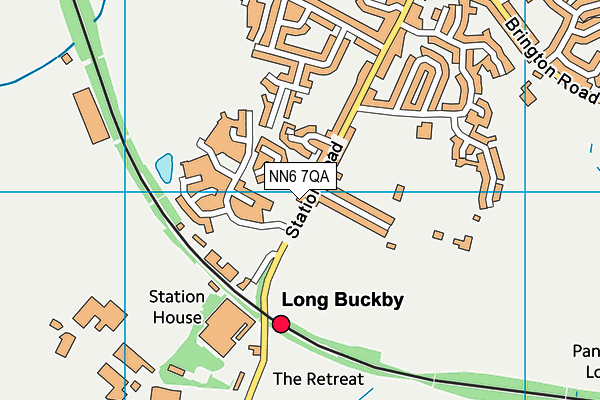 Long Buckby Sports Ground map (NN6 7QA) - OS VectorMap District (Ordnance Survey)