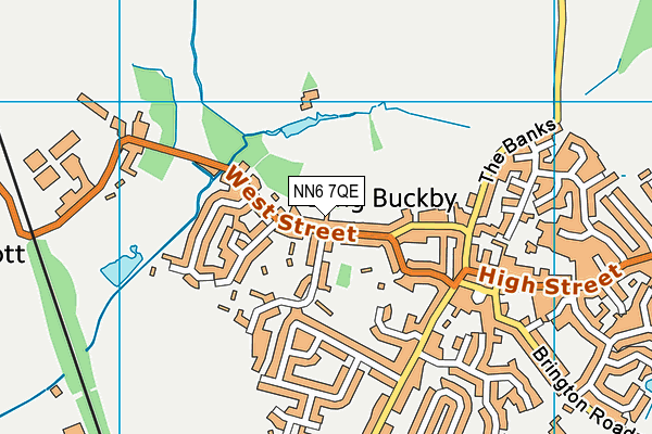 NN6 7QE map - OS VectorMap District (Ordnance Survey)