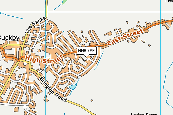 NN6 7SF map - OS VectorMap District (Ordnance Survey)