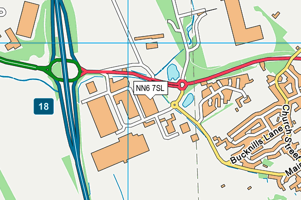 NN6 7SL map - OS VectorMap District (Ordnance Survey)