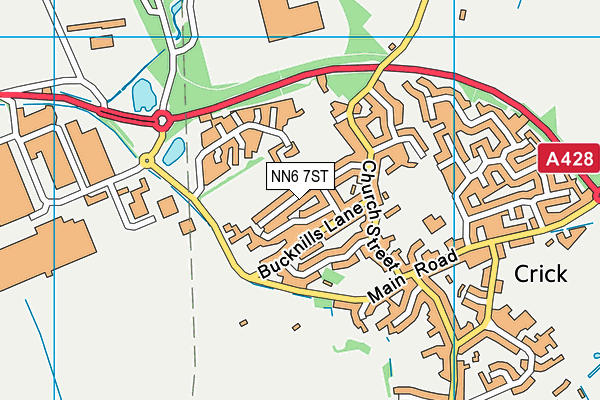 NN6 7ST map - OS VectorMap District (Ordnance Survey)